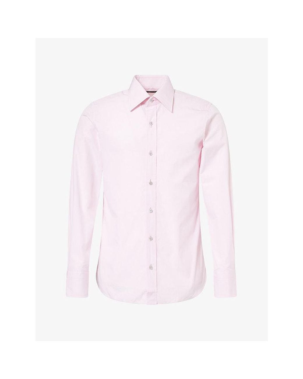 Tom Ford Pink Slim Fit Cotton-Poplin Shirt for men