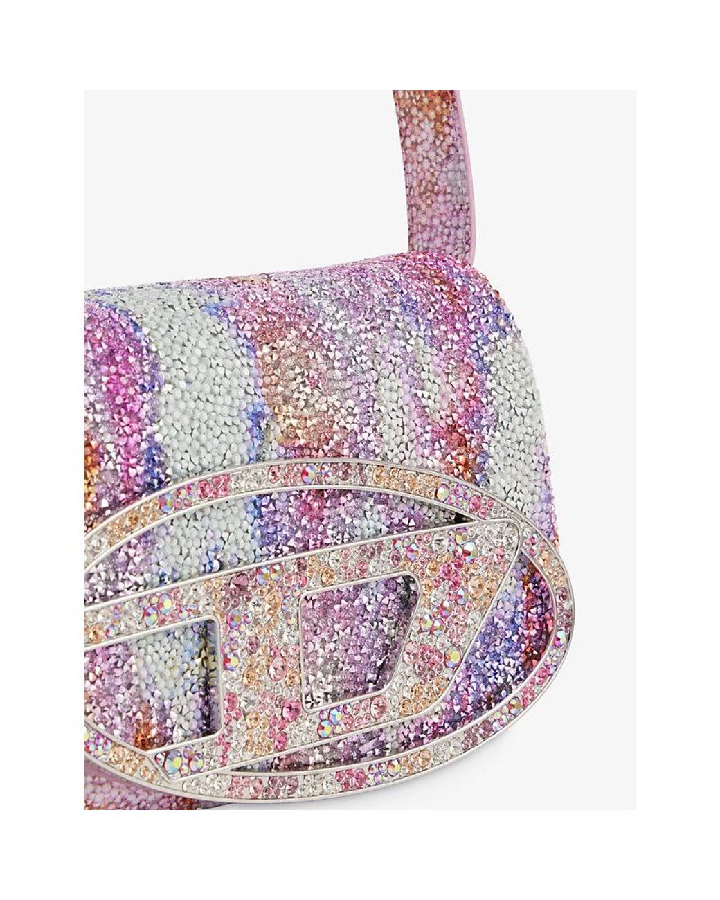 DIESEL Pink 1dr Crystal-embellished Leather Cross-body Bag