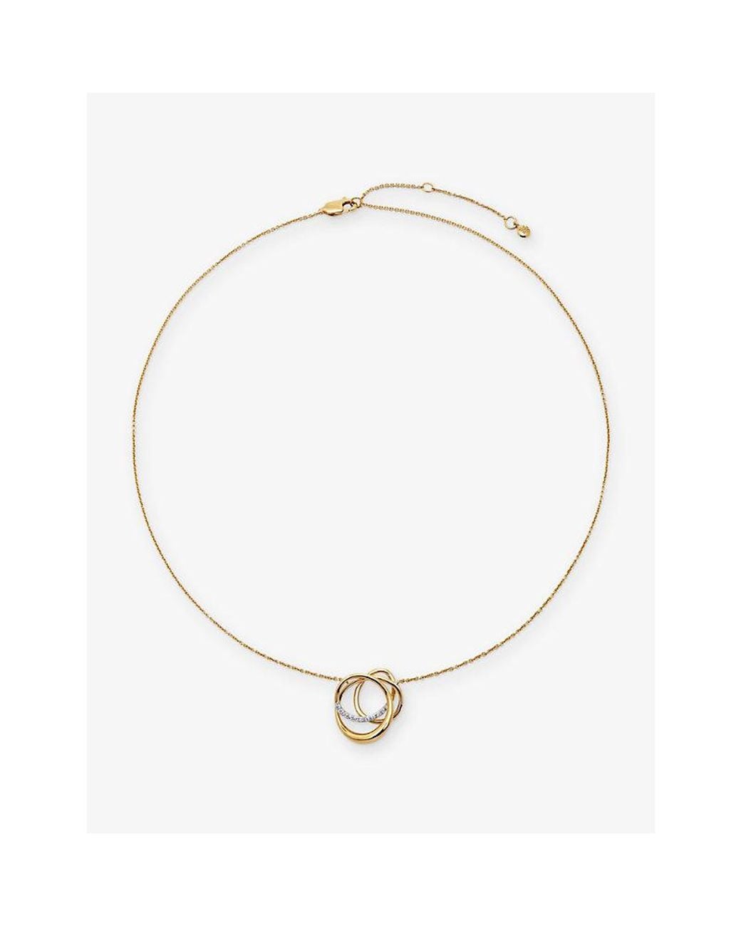 Monica Vinader Metallic Nura Pavé Wrap 18Ct Vermeil And Lab-Grown Diamond Necklace