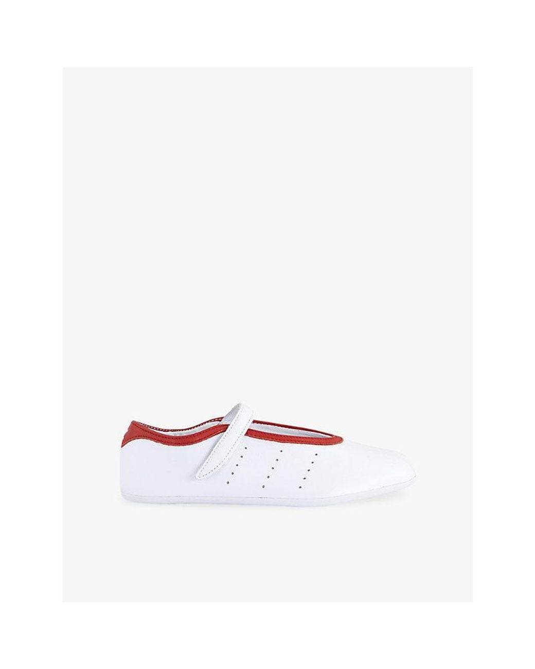 Adidas White Stan Smith Leather Ballet Flats