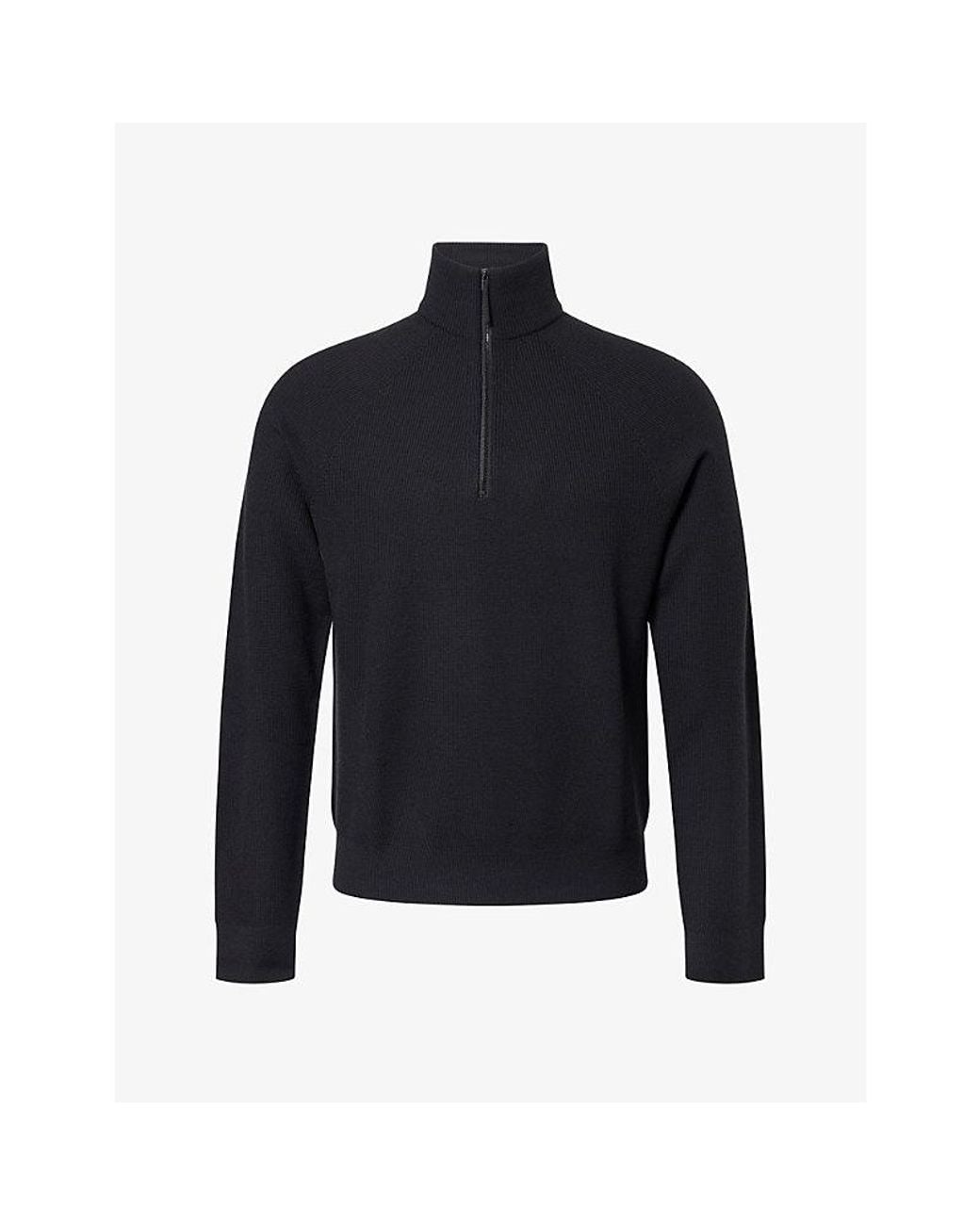 Veilance Blue Half-Zip Conic Knit Wool Jumper for men