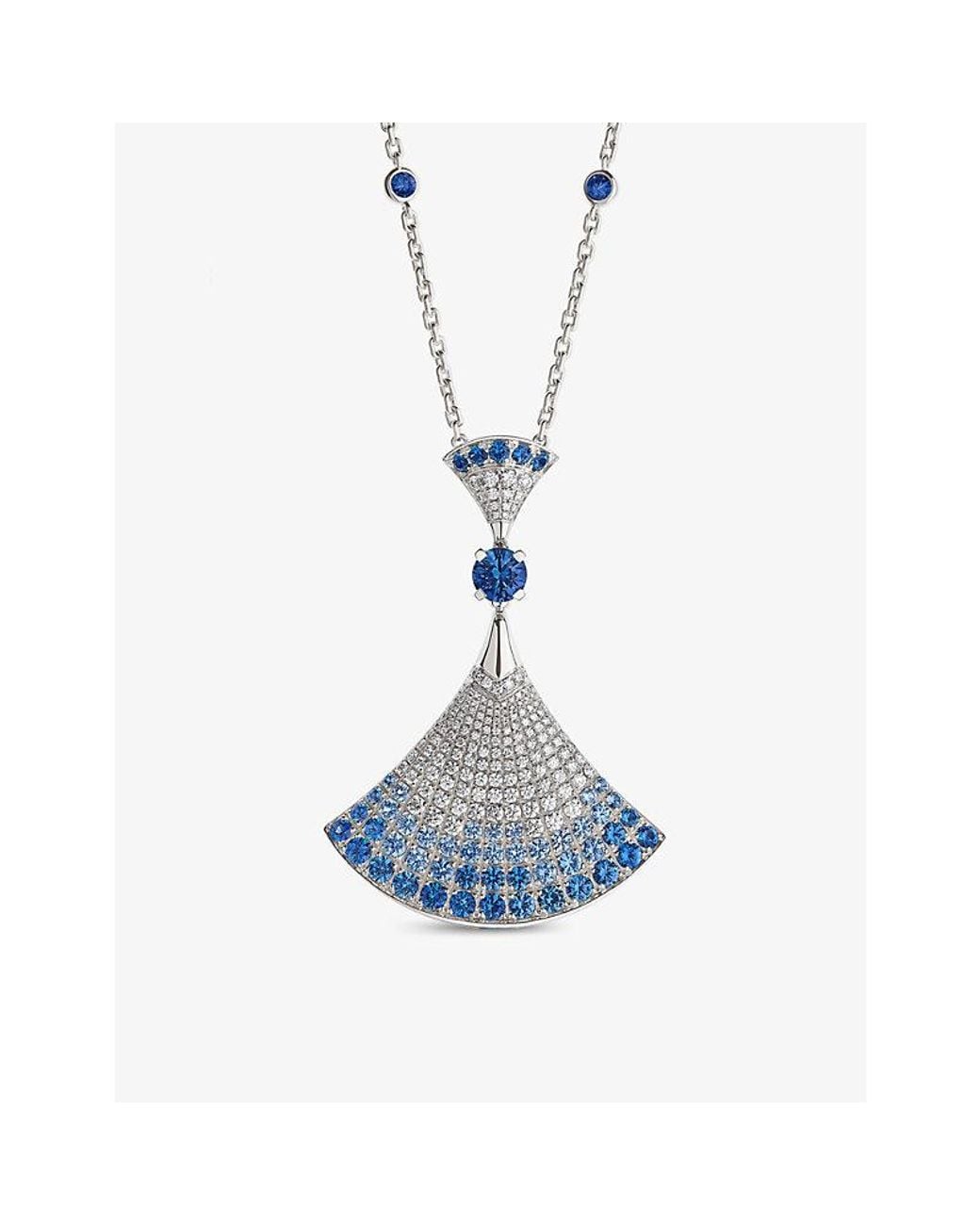 BVLGARI Blue Diva'S Dream 18Ct-, 4.34Ct Brilliant-Cut Sapphire, 0.85Ct Pavé Diamond And 0.16Ct Round Earrings