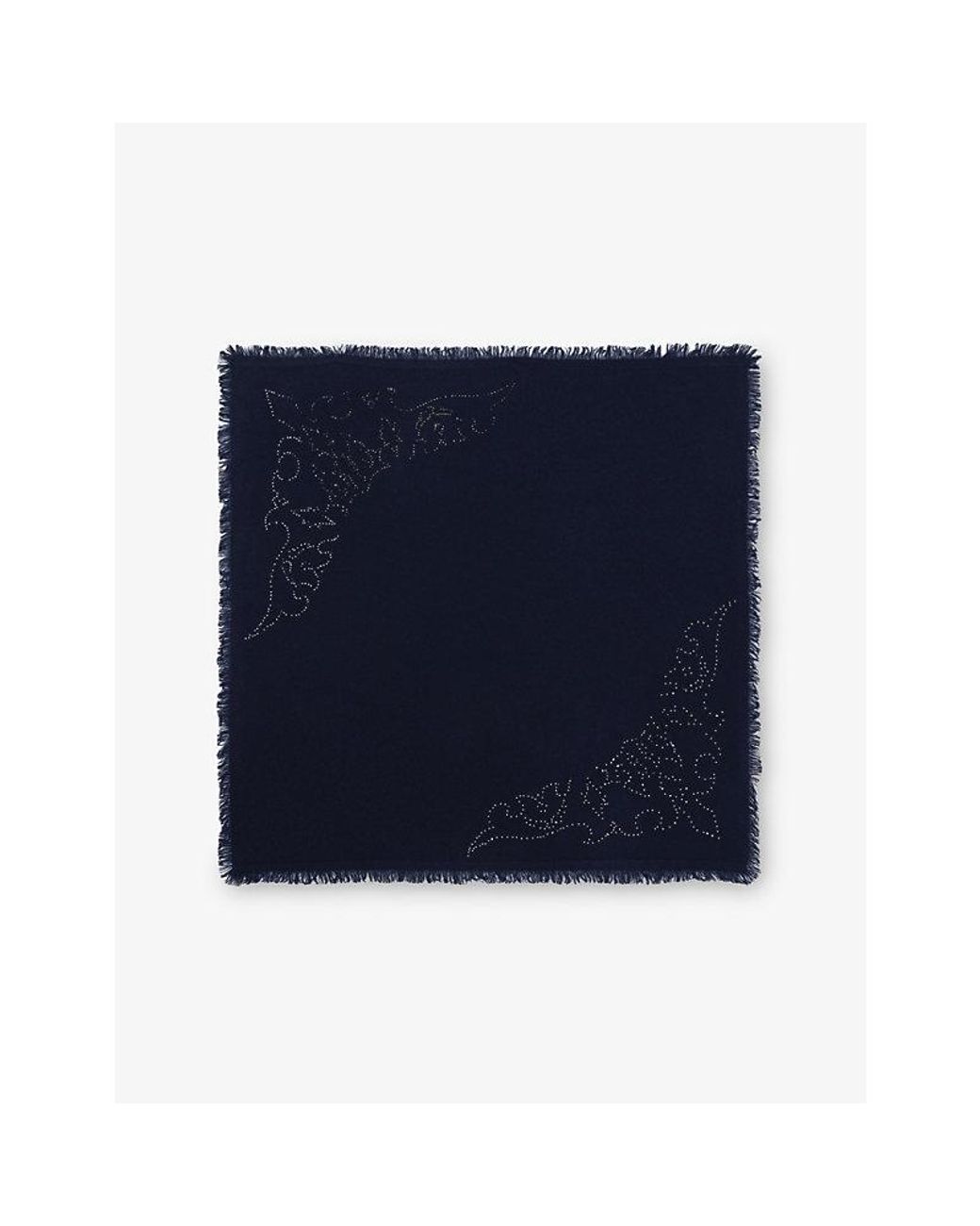 Zadig & Voltaire Blue Stevie Rhinestone-Embellished Cashmere Scarf