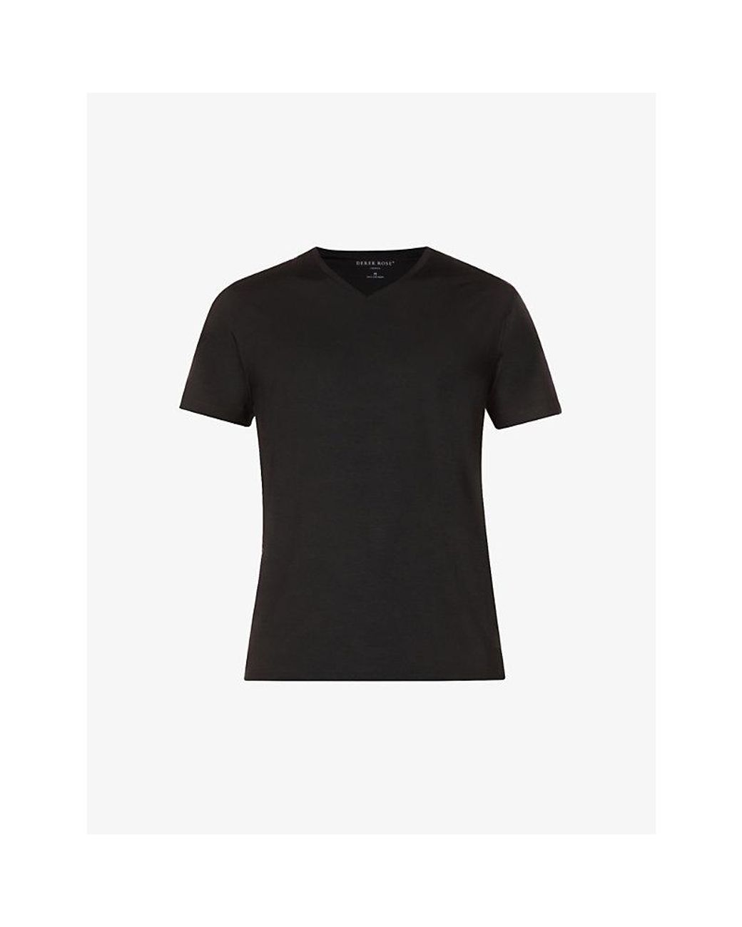 Derek Rose Black Basel Stretch-Jersey T-Shirt for men