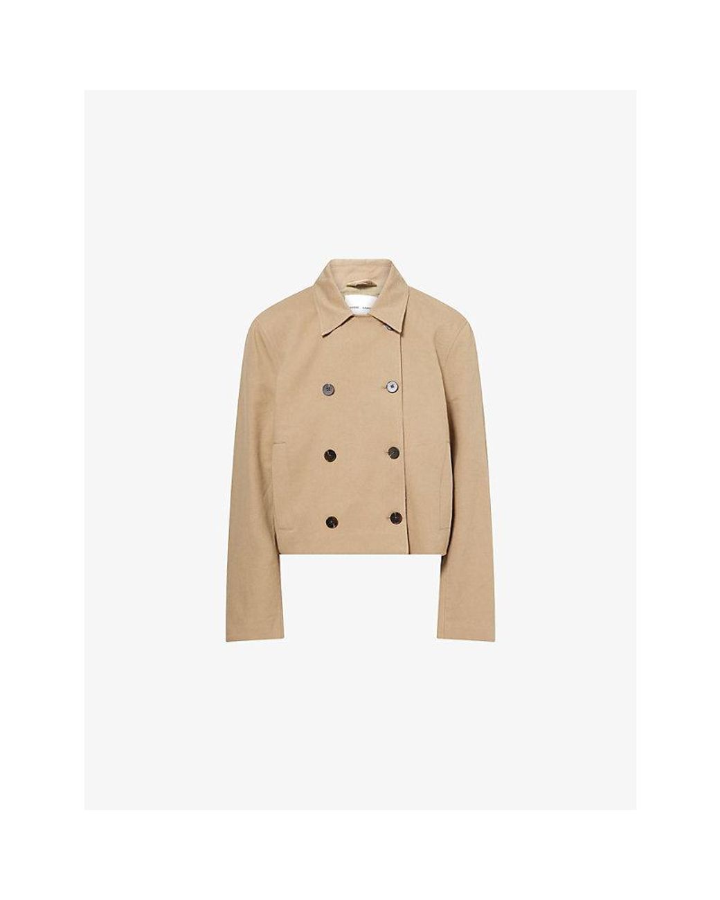 Samsøe & Samsøe Natural Sakit Cropped Cotton Trench Jacket