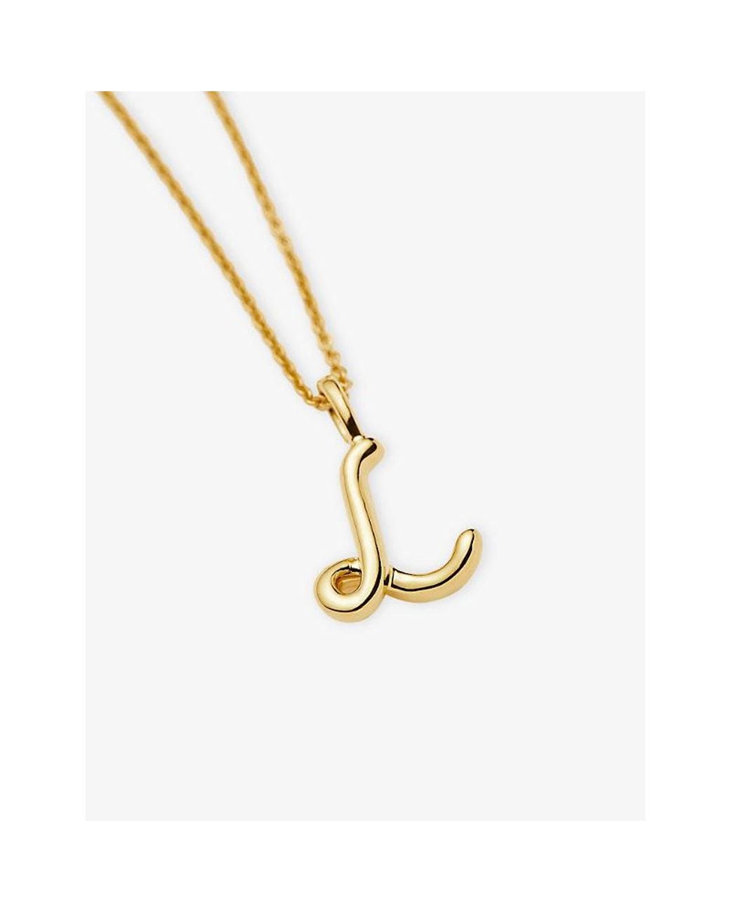 Missoma Metallic Curly Molten Mini Initial L 18Ct Vermeil Necklace