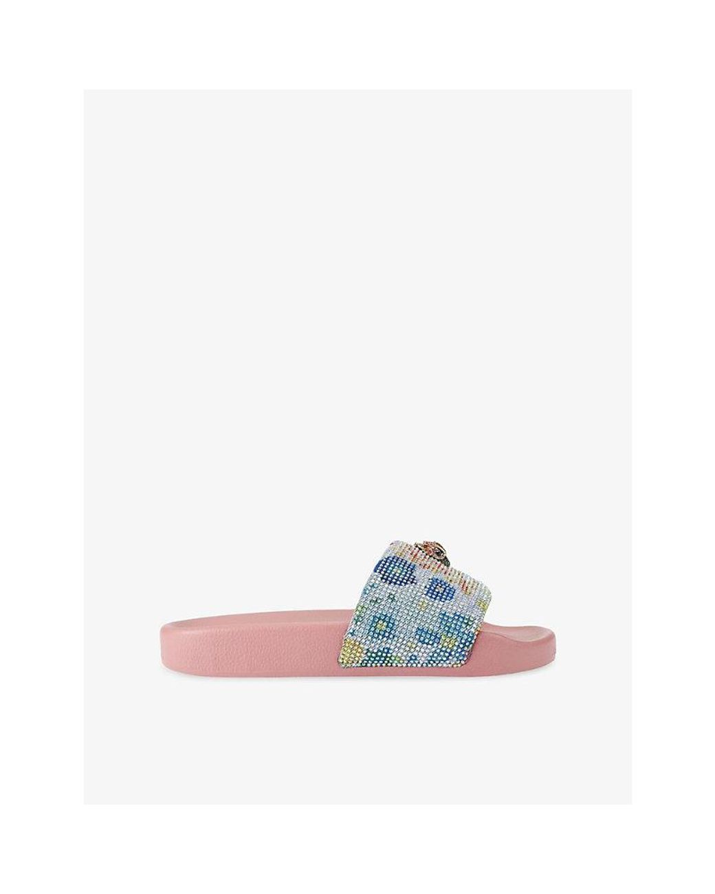 Kurt Geiger Blue Meena Eagle Denim Slides