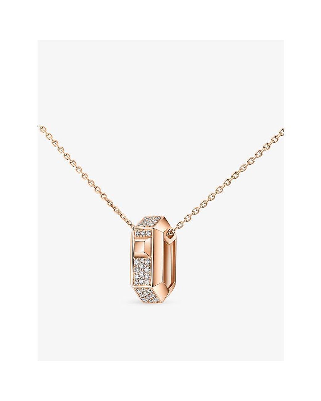Messika Metallic Moderniste 18Ct Rose- And 0.15Ct Diamond Necklace