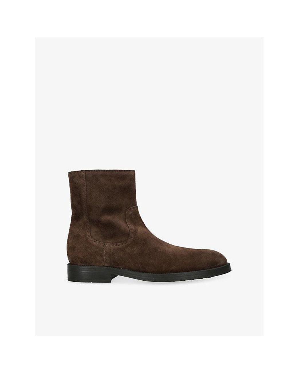 Tod's Brown Stivaletto Suede Ankle Boots for men