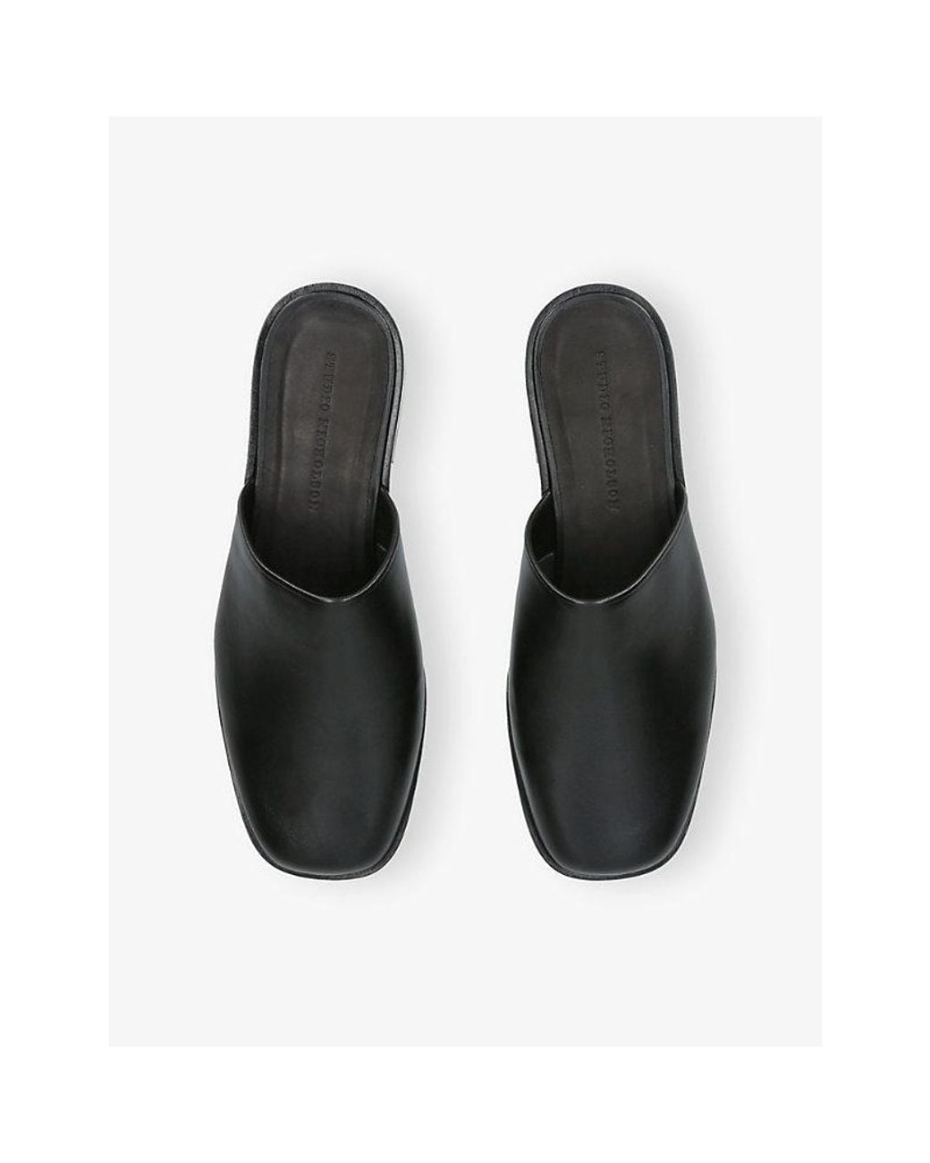Studio Nicholson Black Soft Leather Mules for men