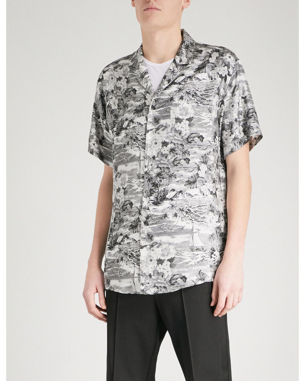 Off white 2025 silk hawaiian shirt