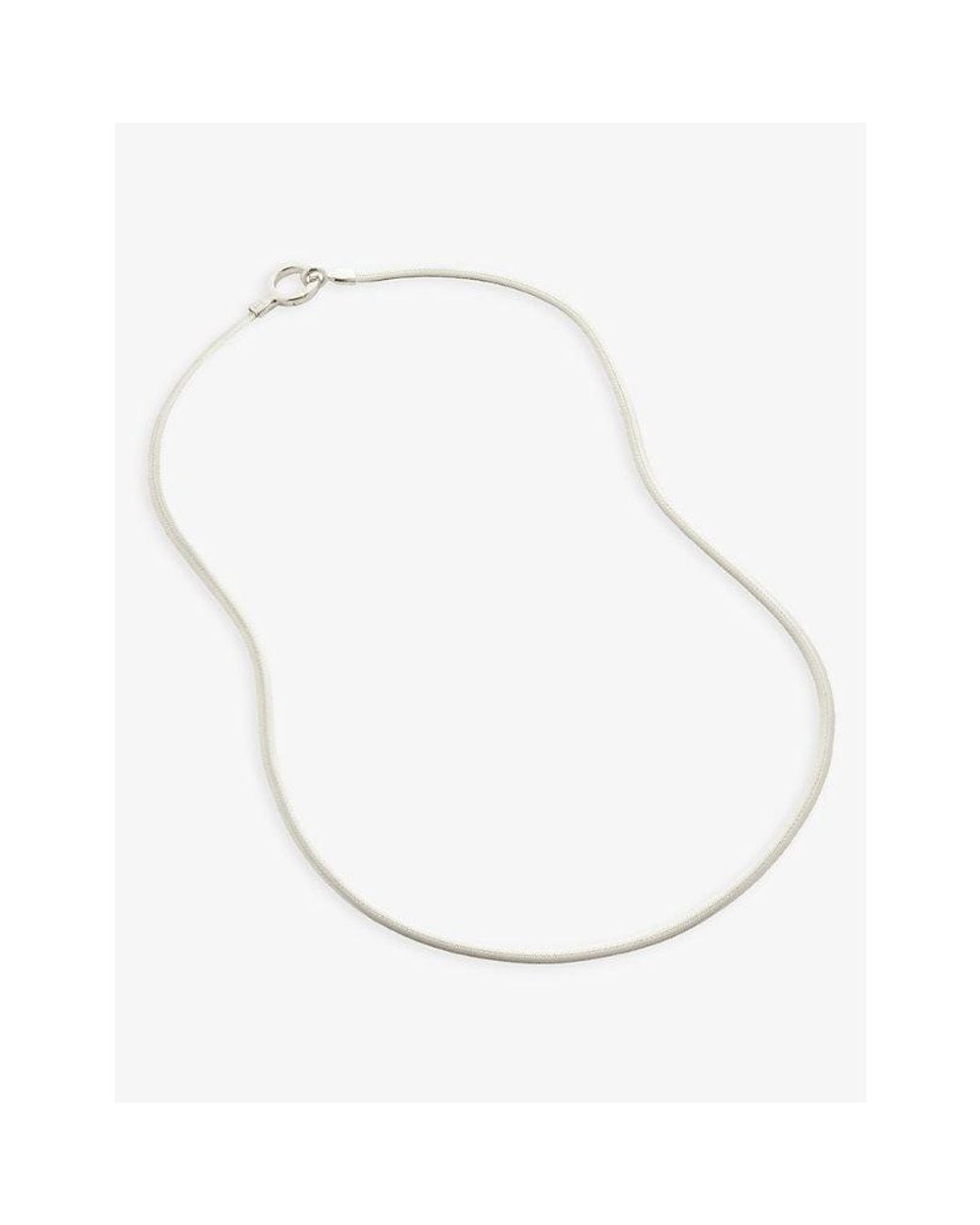 Monica Vinader Metallic Snake Sterling- Chain Necklace