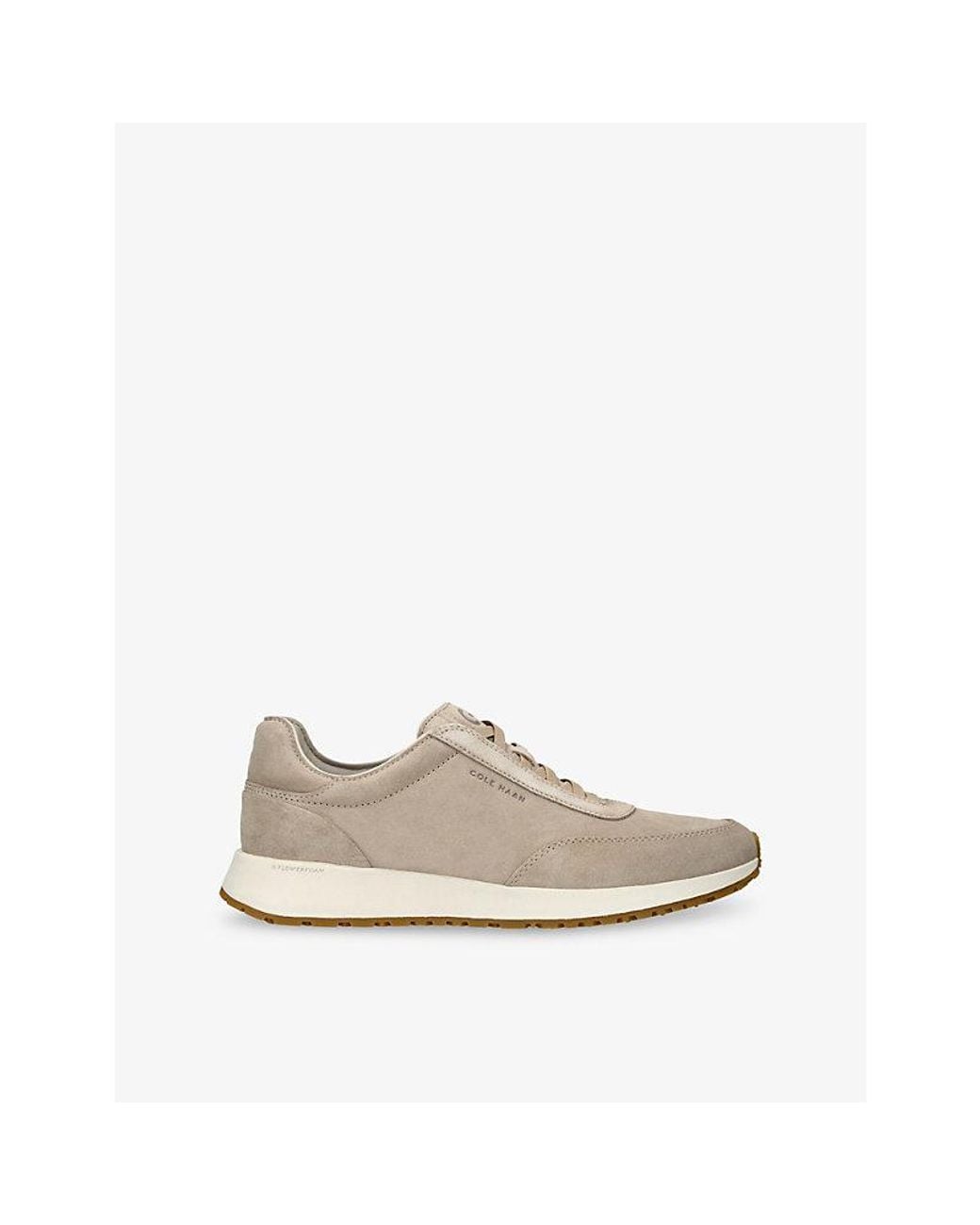 Cole Haan White Grandpro Luxe Mile Suede Trainers for men