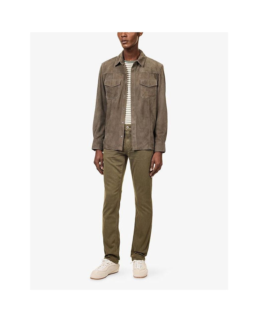 PAIGE Green Federal Straight-Leg Denim Jeans for men