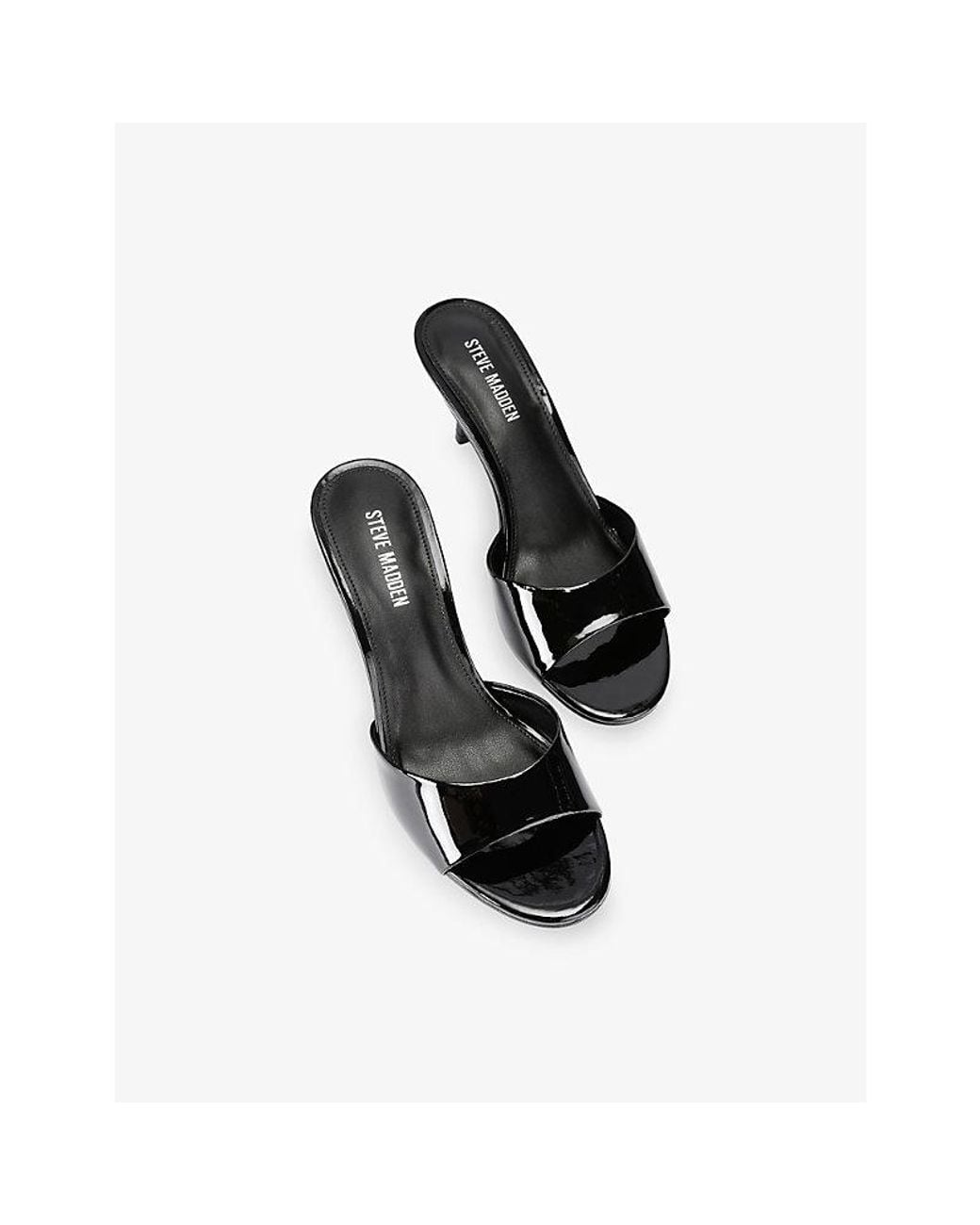 Steve Madden Black Kendrix Leather Heeled Mules