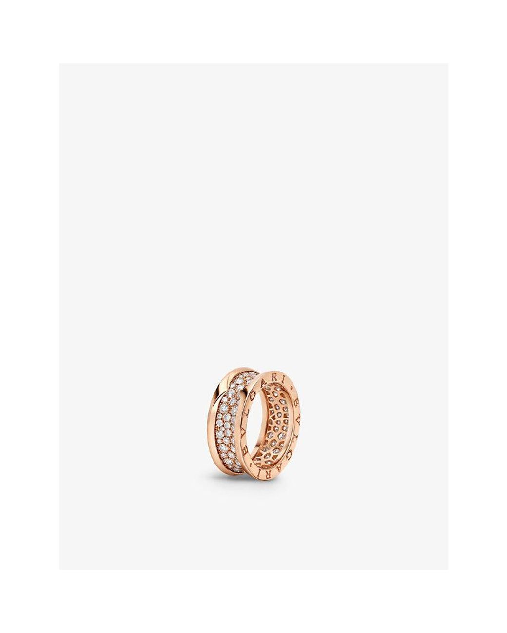 BVLGARI White B.Zero1 18Ct Rose- And 1.63Ct Brilliant-Cut Diamond Ring