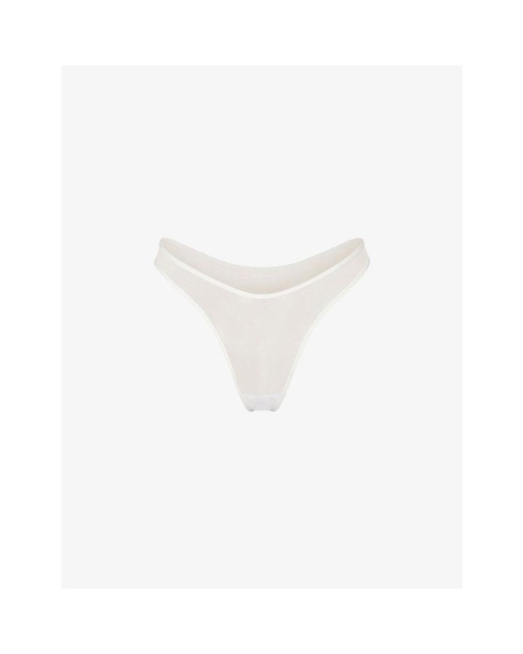Fits Everybody lace-trimmed stretch thong - Marble