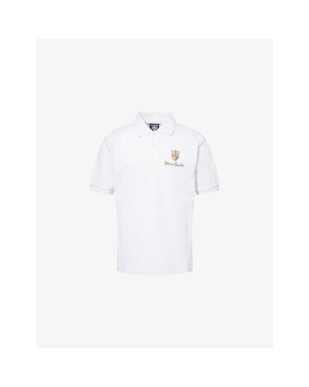 BBCICECREAM White Club House Logo-Embroidered Cotton Polo Top for men