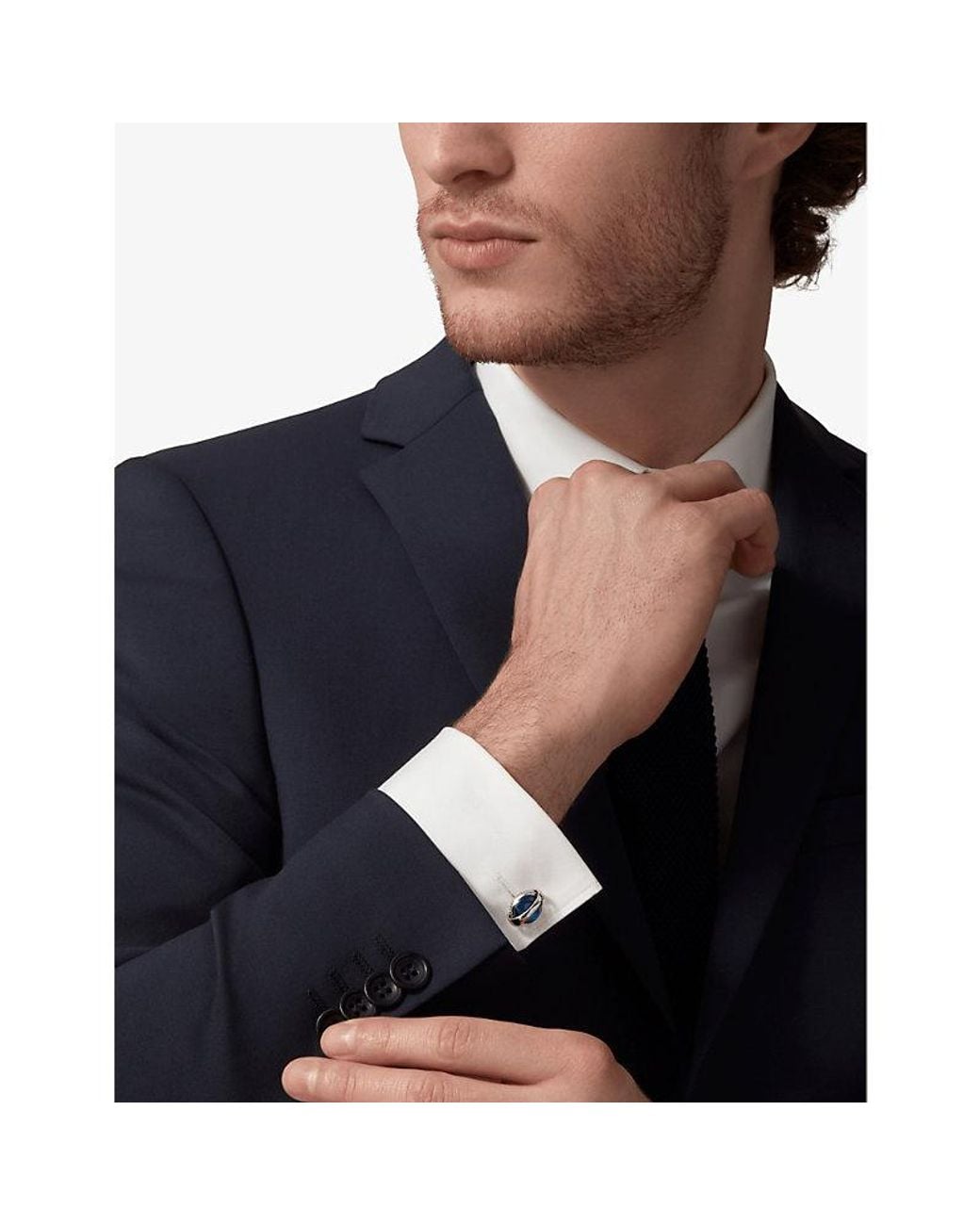 Cartier White Ballon Bleu De Palladium-Plated Sterling- Cufflinks for men
