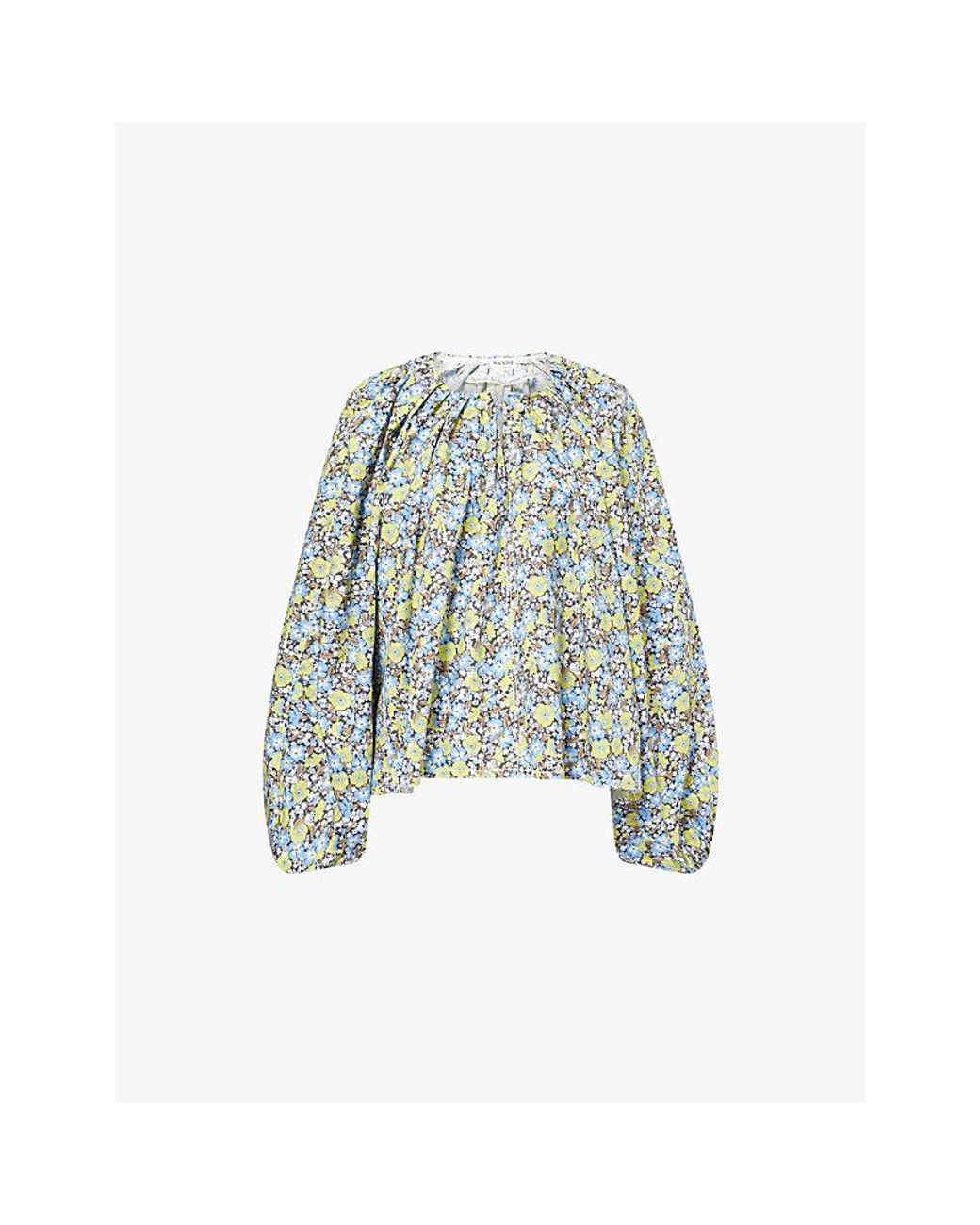 Nackiyé Blue Grand Bazaar Printed Cotton Top