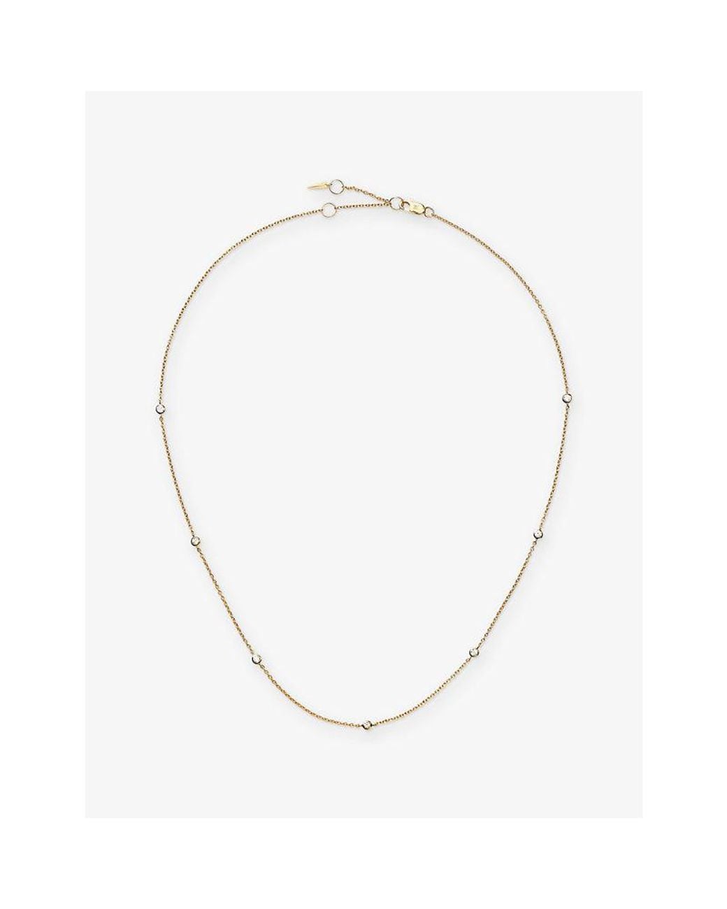 Missoma Metallic Fine Floating 0.06Ct Diamond 14Ct Necklace