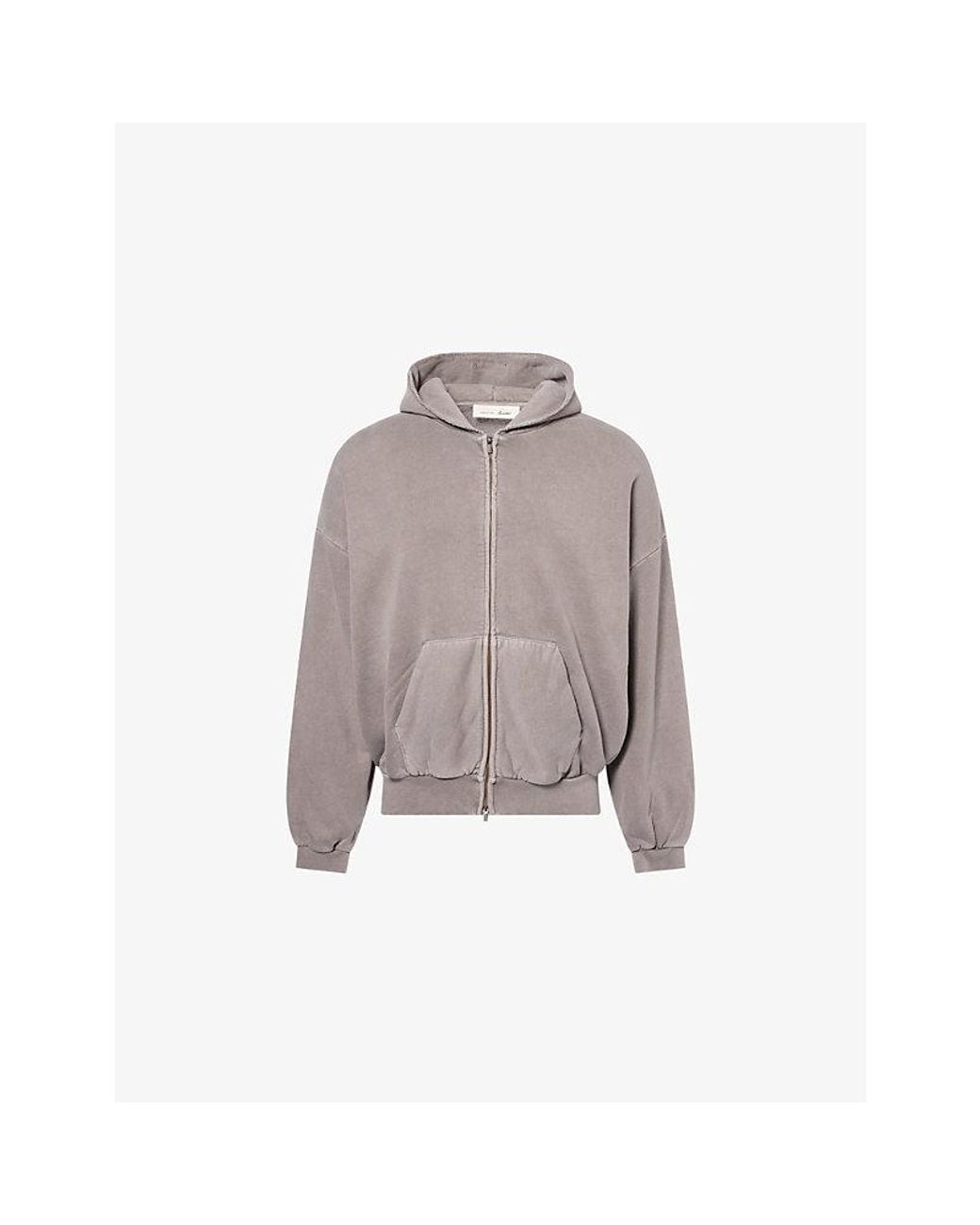 Fear Of God Gray 90's Zip-Up Cotton-Jersey Hoody for men