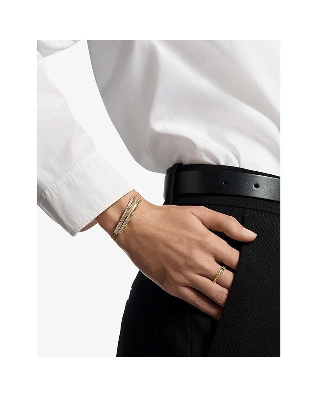 Boucheron White Quatre Radiant Edition 18Ct And 0.18Ct Diamond Chain Bracelet
