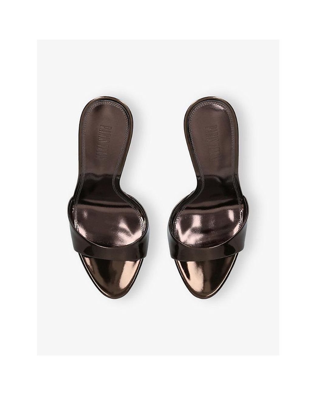 Paris Texas Brown Lidia 105 Patent-Leather Mules