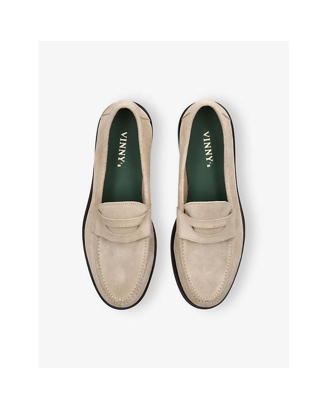 VINNY'S Natural Bobbee Suede Loafers for men