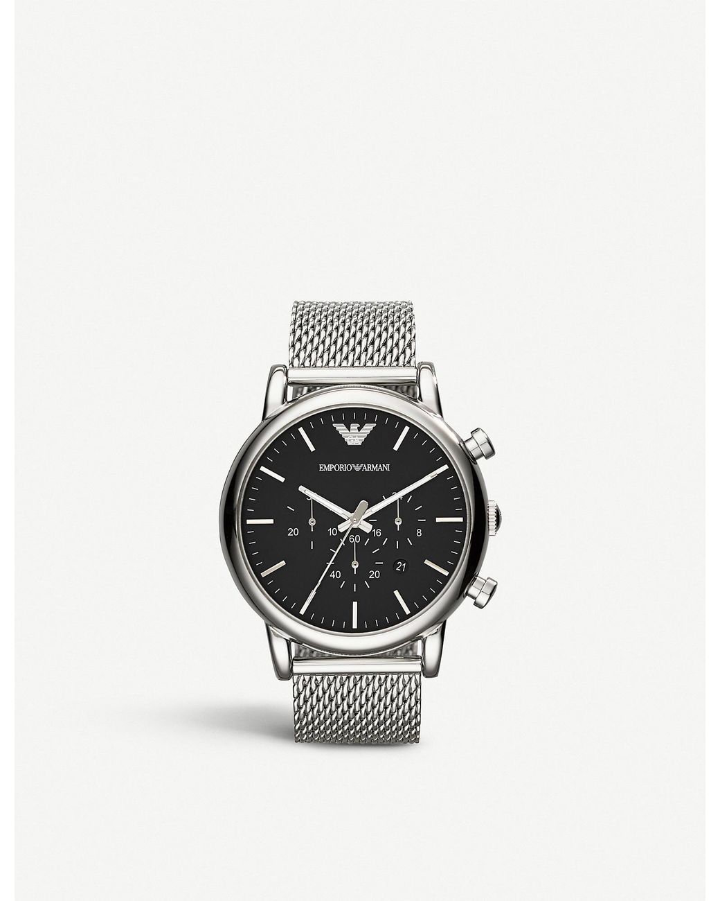 Emporio Armani Ar1808 Stainless Steel Chronograph Watch | Lyst
