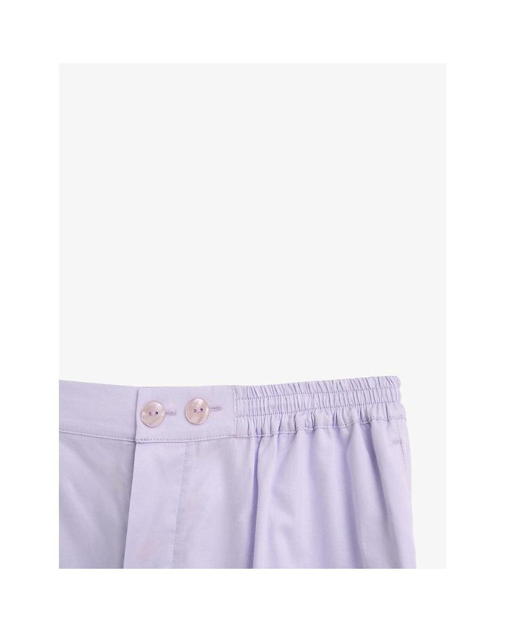 Hay Purple Outline Contrast-Piping Cotton Pyjama Trousers