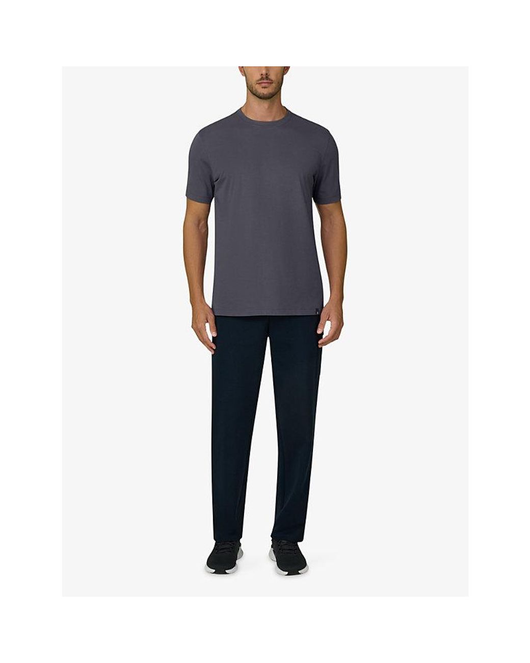 Boggi Blue Short-Sleeved Branded-Tab Stretch-Cotton T-Shirt for men