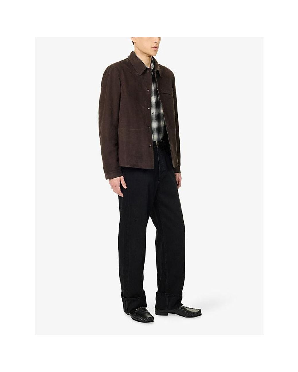 Tom Ford Brown Nubuck Suede Leather Jacket for men