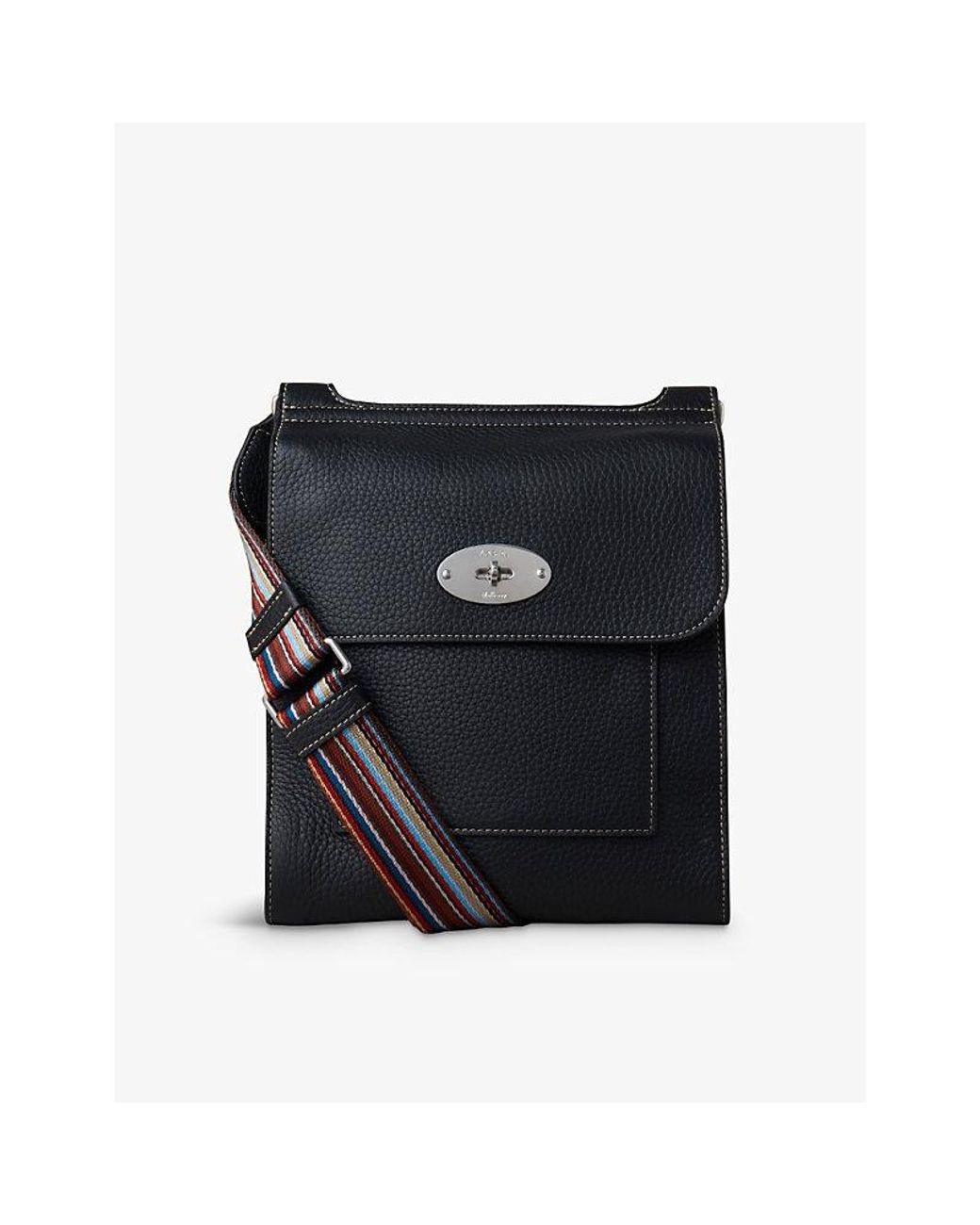 Mulberry X Paul Smith Antony Leather Messenger Bag in Black Lyst