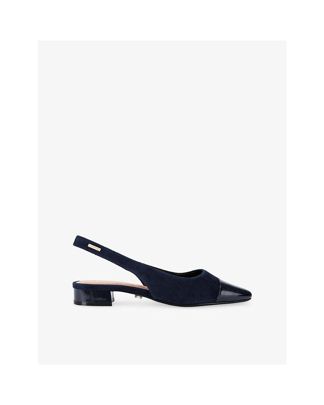 Carvela Kurt Geiger Blue Amelia Suede Slingback Courts
