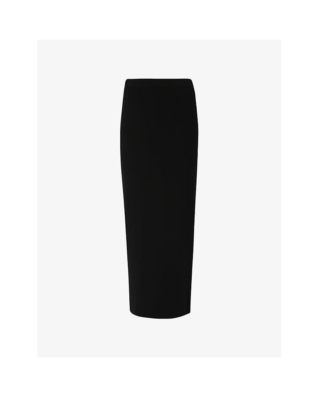 eem Black Knitted Pencil Midi Skirt