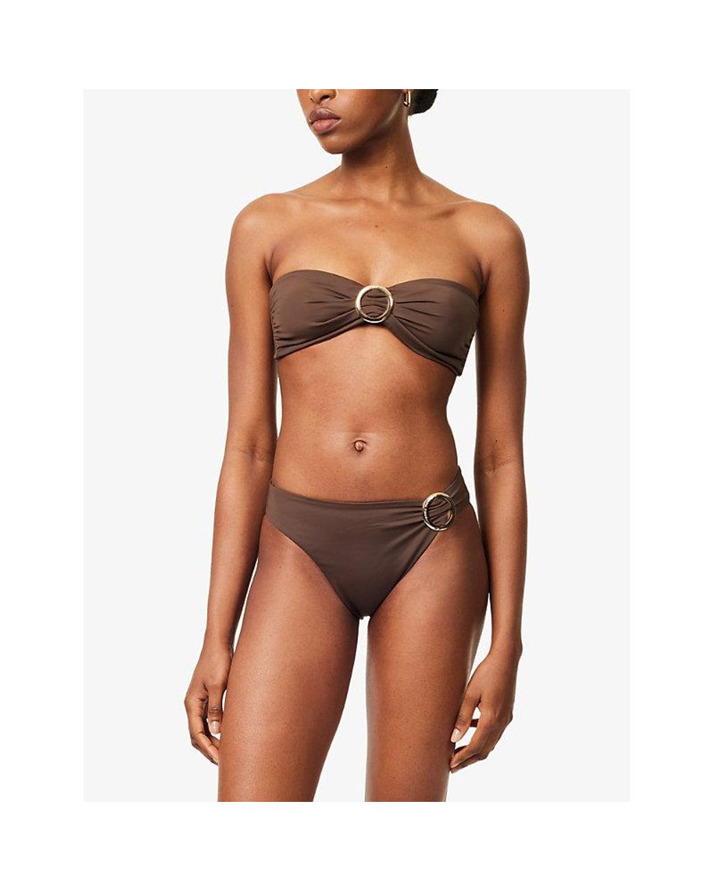 Away That Day Brown Cayman Island Bikini Top