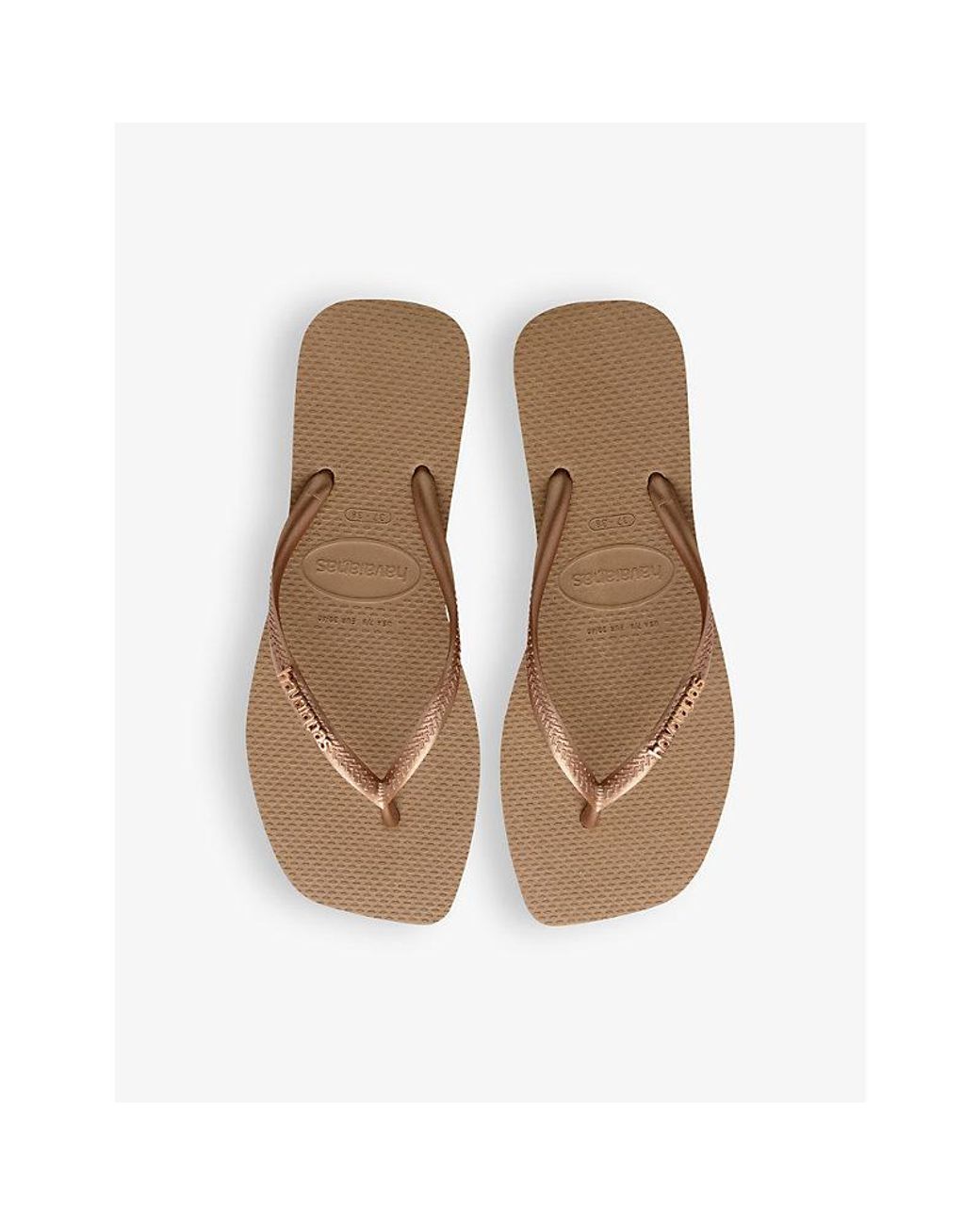 Havaianas Brown Logo-Embellished Rubber Flip-Flops