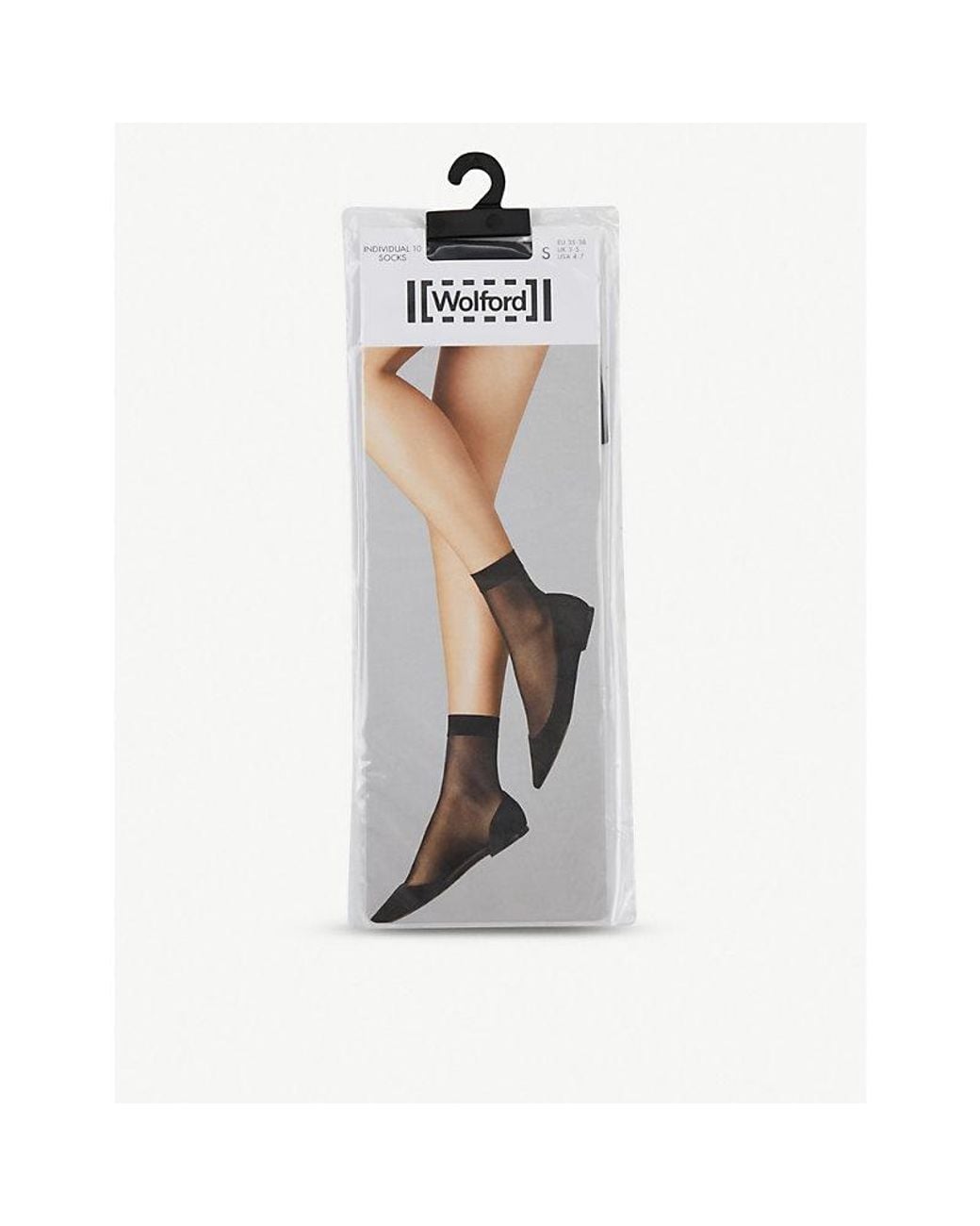 Wolford White Individual 10 Ankle Socks