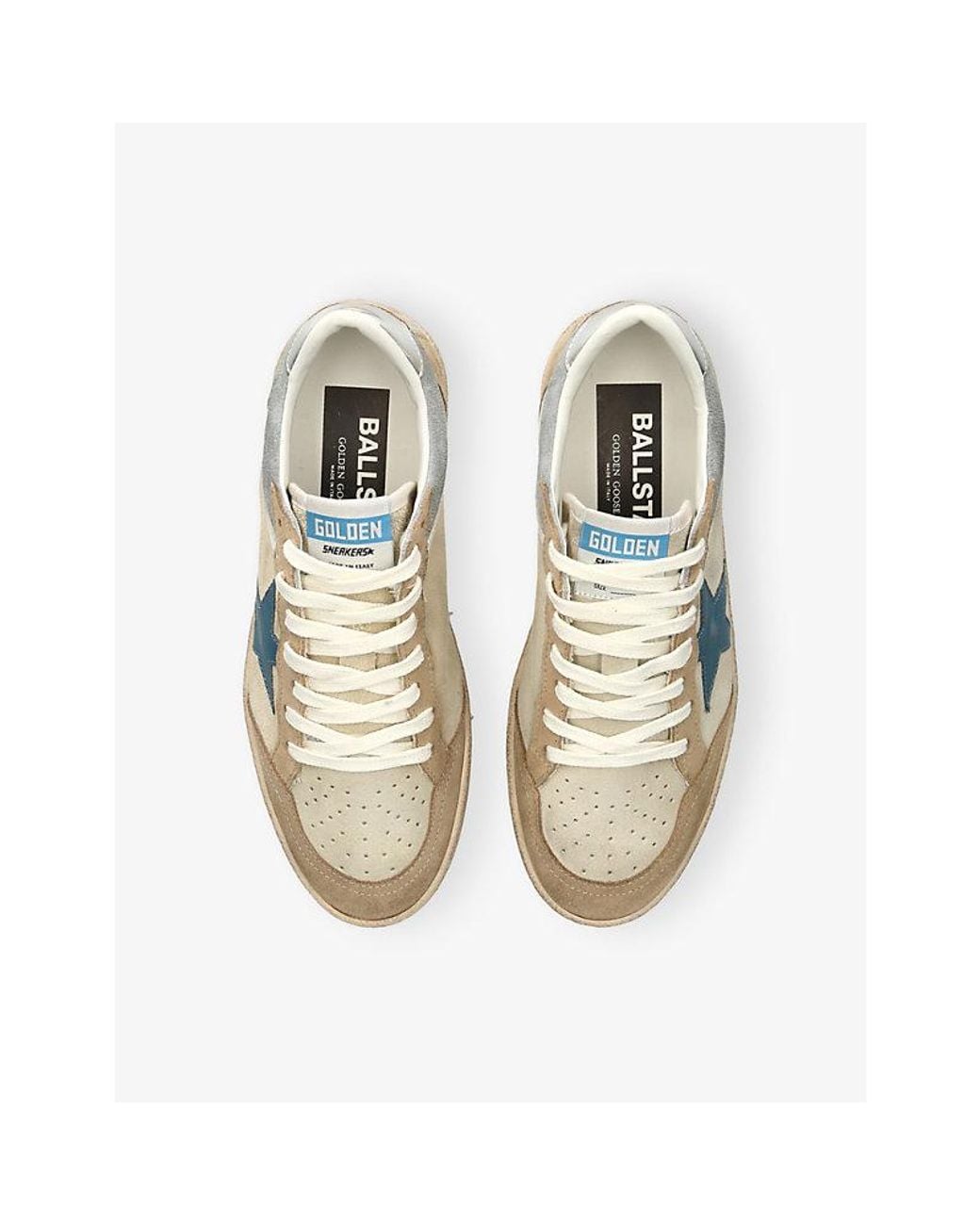 Golden Goose Deluxe Brand Natural Ball Star 15876 Suede Trainers
