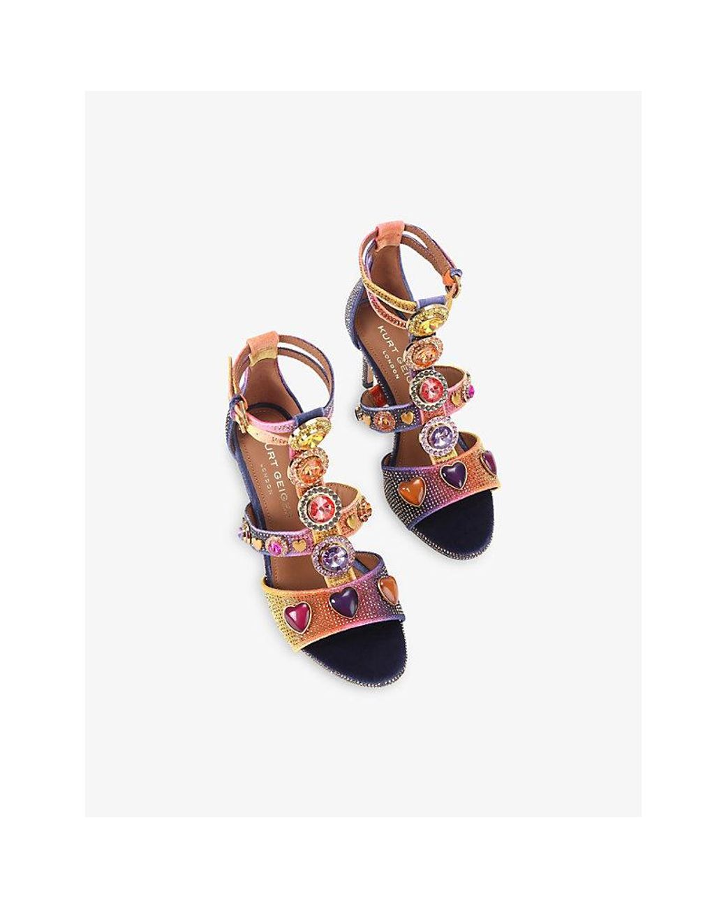 Kurt Geiger Multicolor Gem High Heeled Woven Gladiator Sandals
