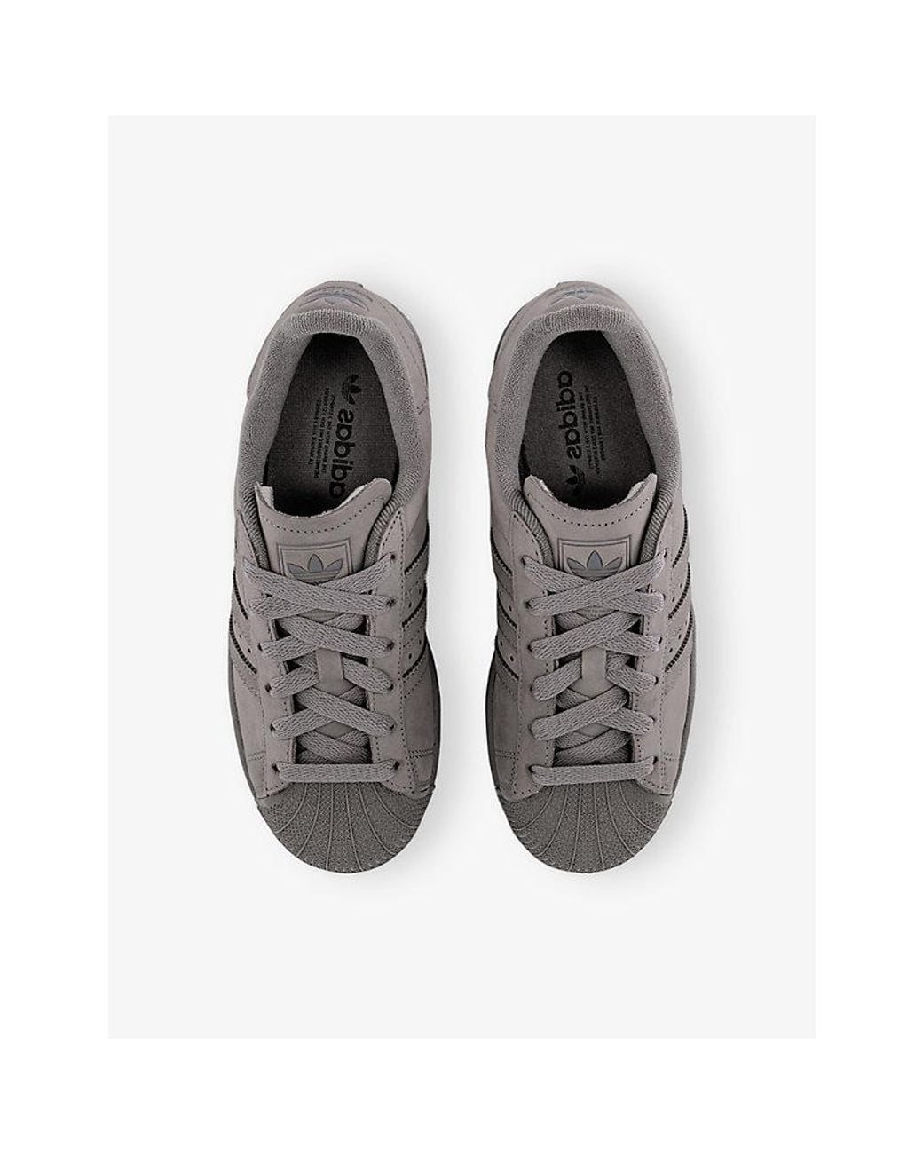 Adidas Gray Superstar Ii Suede Trainers