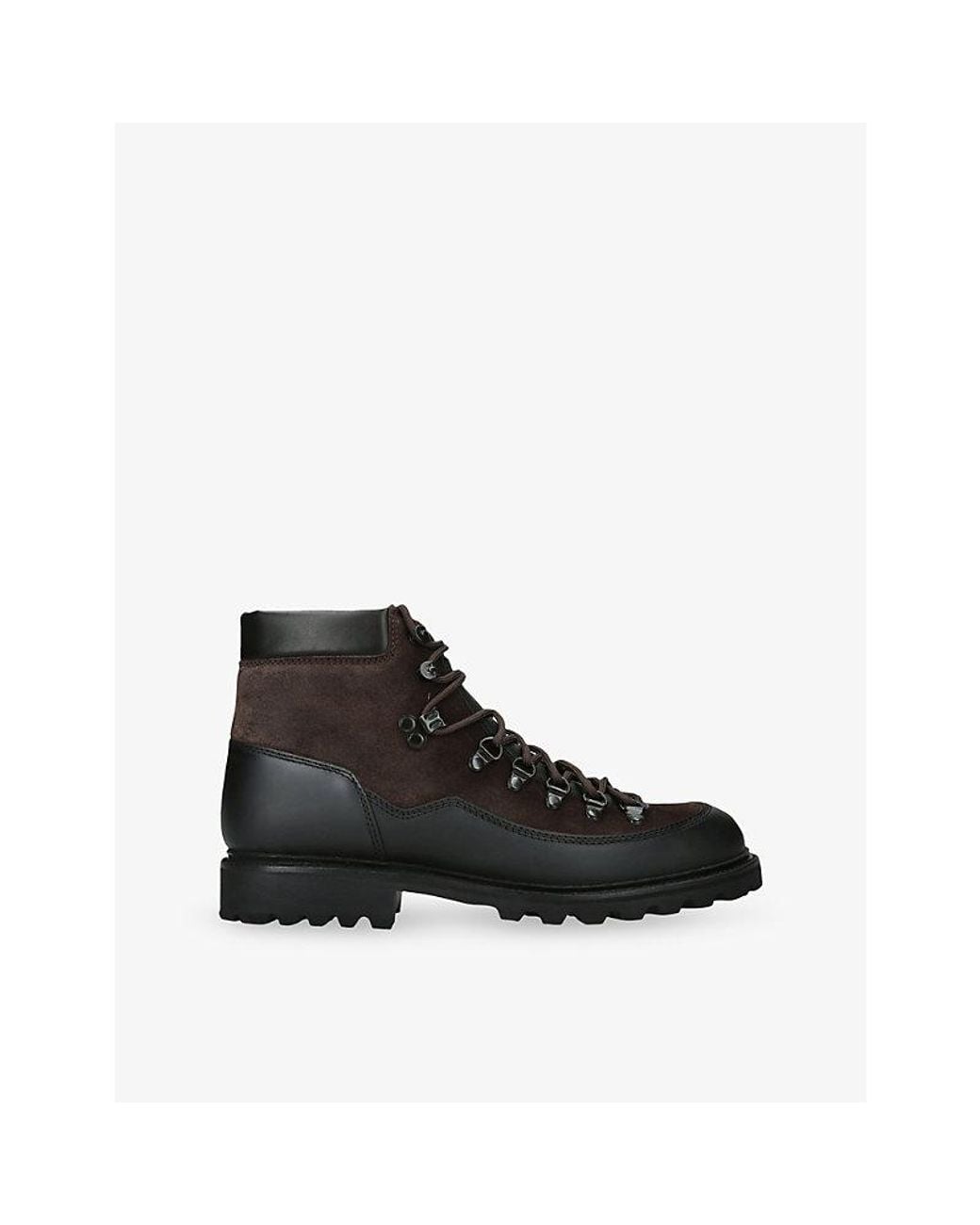 Morjas Black The Hiking Suede And Leather Boots for men