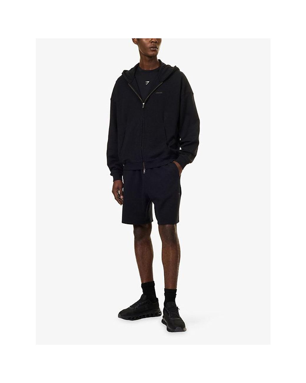 GYMSHARK Blue Evolve Lightweight Oversized Cotton-Blend Track Shorts for men