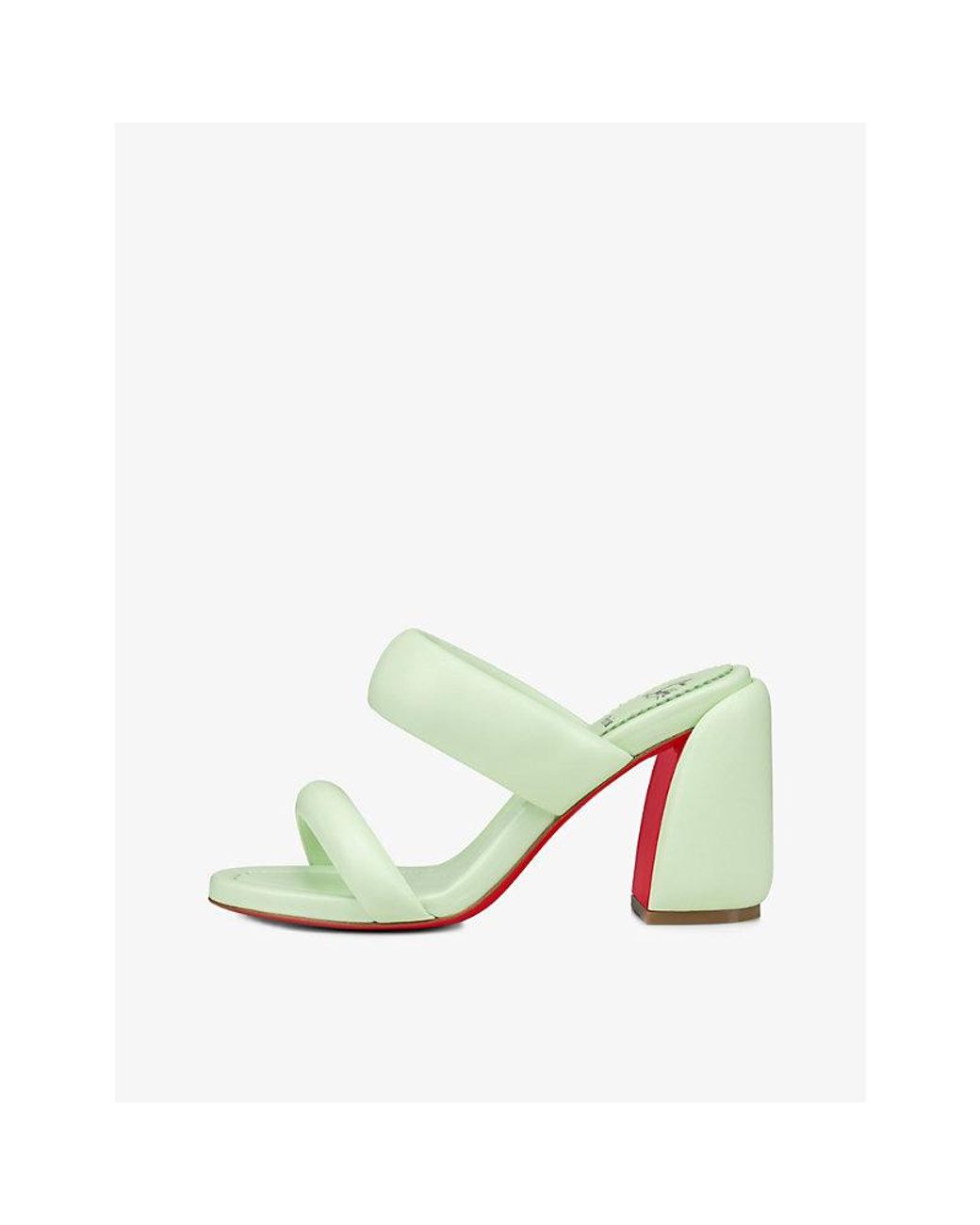 Christian Louboutin Inflama Sab 85 Leather Heeled Sandals in Green