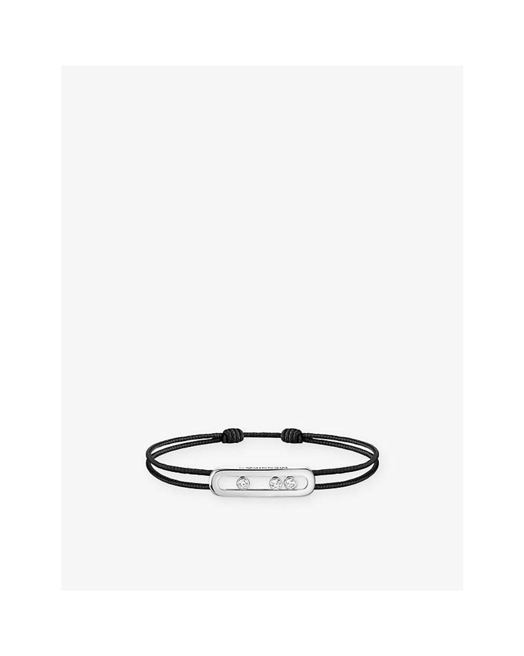 Messika White Cares 18Ct- And 0.09Ct Diamond Cord Bracelet