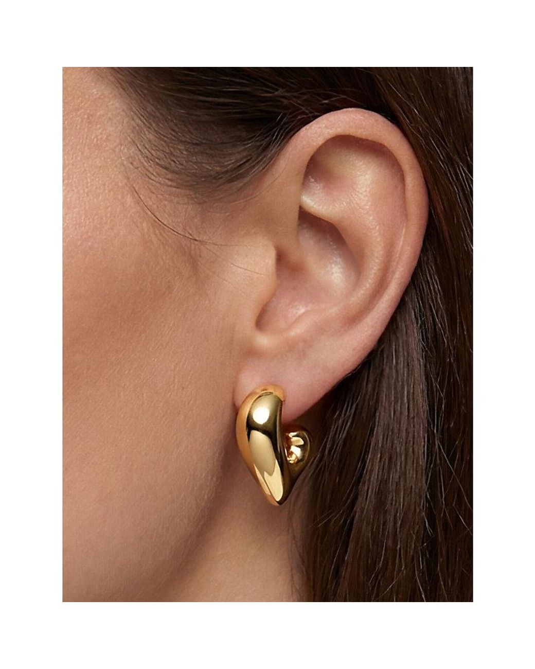 Sif Jakobs Metallic Lauria 18Ct-Plated 925 Sterling- Hoop Earrings