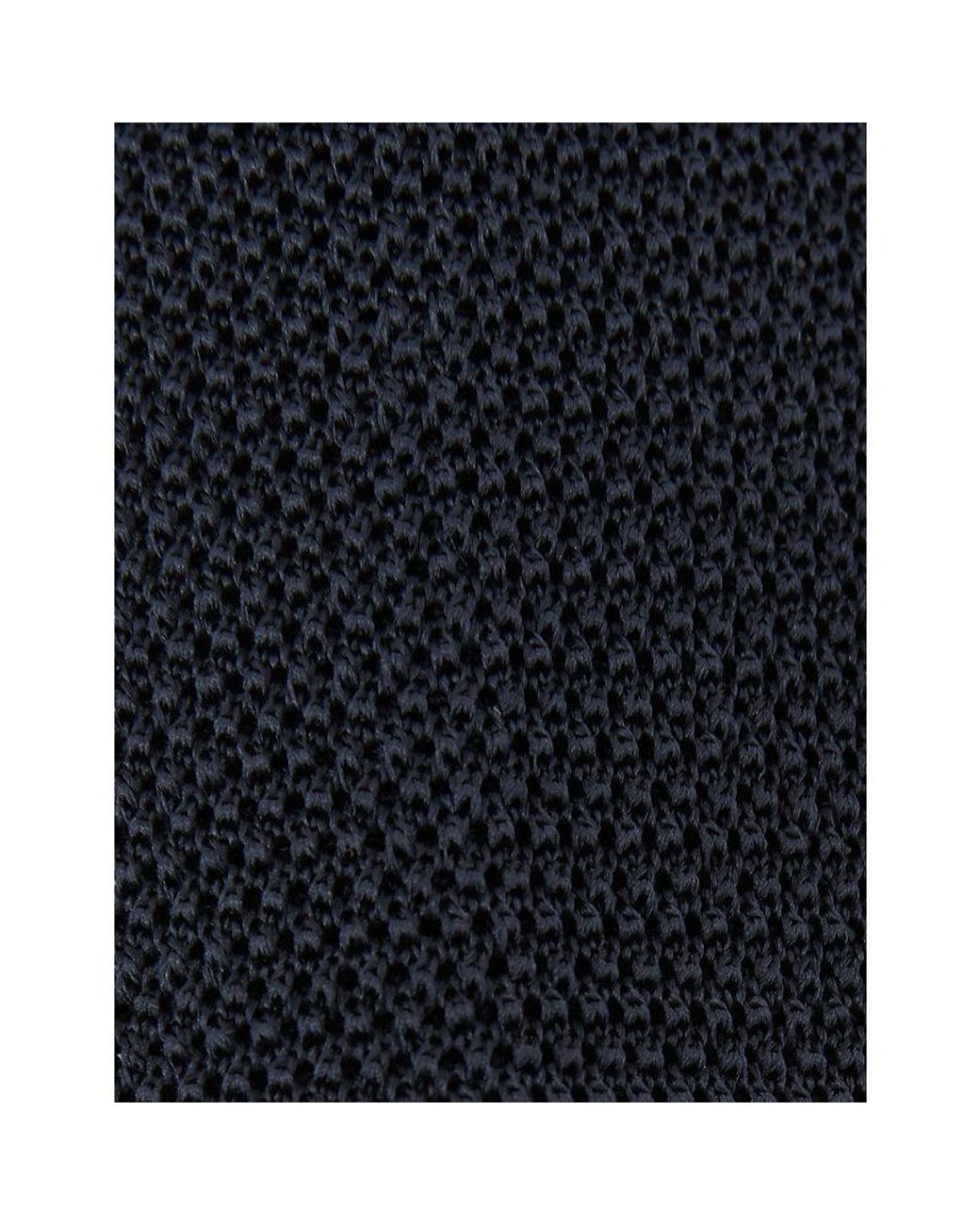 Reiss Blue Punto Knitted Silk Tie for men