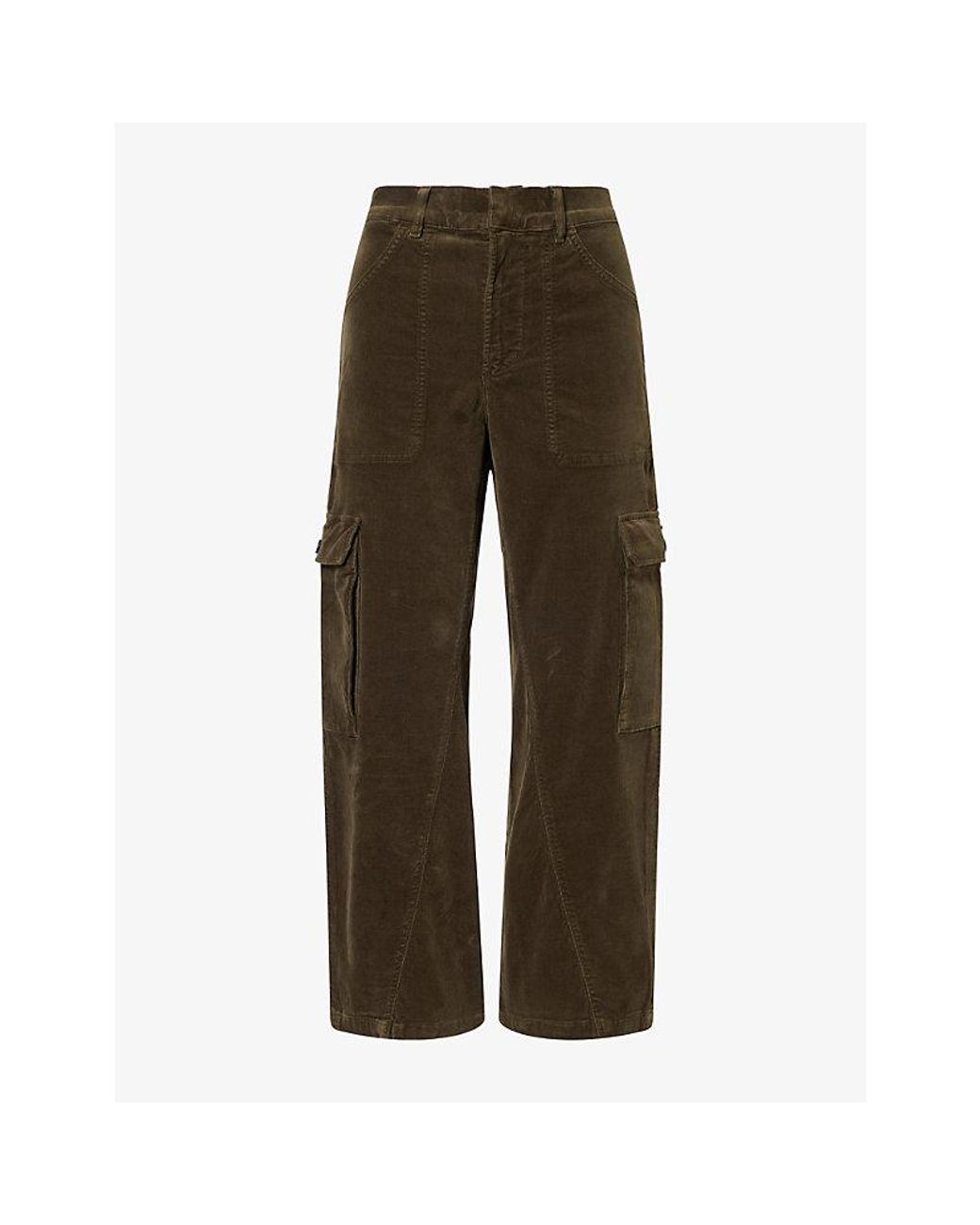Citizens of Humanity Brown Thassos Cropped Corduroy Utility Trousers