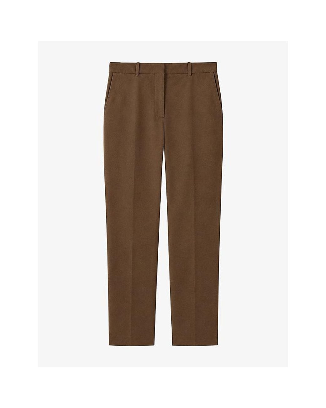 Joseph Brown Coleman Slim-Fit Straight-Leg Stretch-Gabardine Trousers